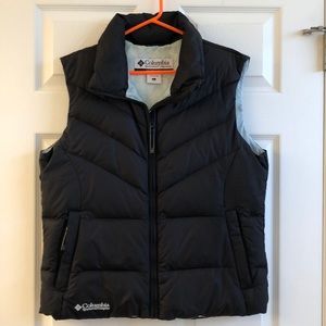 Columbia Black down-filled vest size L